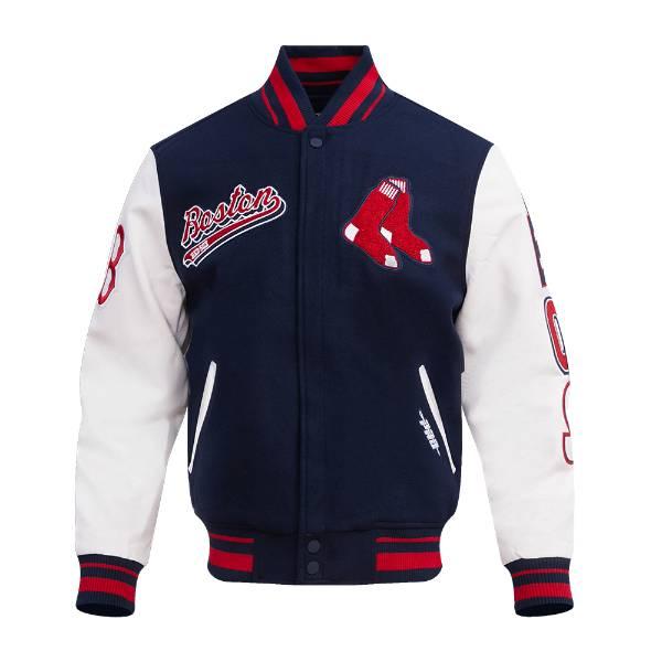 プロスタンダード MLB公式 メンズ アウター バーシティジャケット スタジャン ボストン・レッドソックス 吉田正尚 BOSTON RED SOX SCRIPT TAIL VARSITYの画像