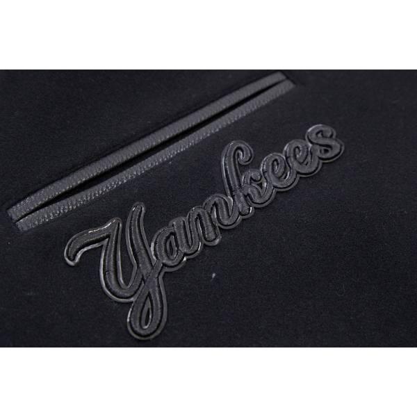 プロスタンダード MLB公式 メンズ アウター バーシティジャケット スタジャン ニューヨーク・ヤンキース NEW YORK YANKEES TRIPLE BLACK VARSITY JACKETの画像