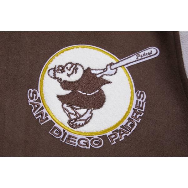 プロスタンダード MLB公式 メンズ アウター ジャケット スタジャン サンディエゴ・パドレス ダルビッシュ有 SAN DIEGO PADRES RETRO CLASSIC VARSITY JACKETの画像
