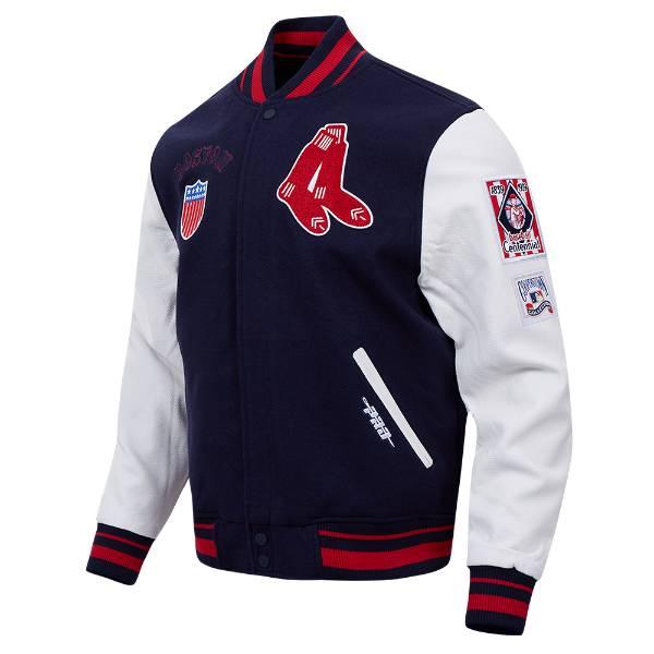 プロスタンダード MLB公式 メンズ アウター バーシティジャケット スタジャン ボストン・レッドソックス 吉田正尚 BOSTON RED SOX RETRO CLASSIC VARSITY JACKETの画像
