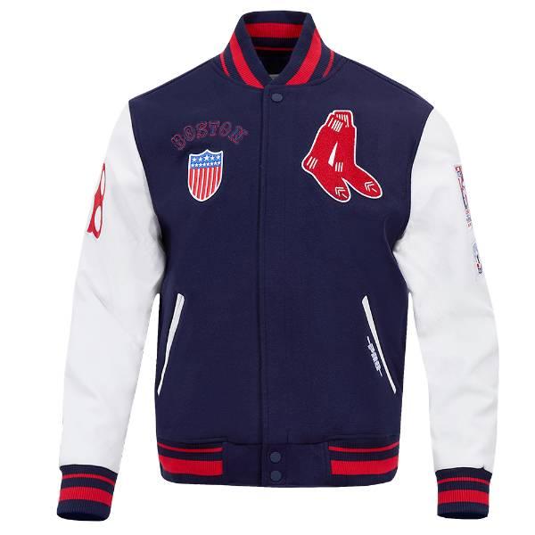 プロスタンダード MLB公式 メンズ アウター バーシティジャケット スタジャン ボストン・レッドソックス 吉田正尚 BOSTON RED SOX RETRO CLASSIC VARSITY JACKETの画像