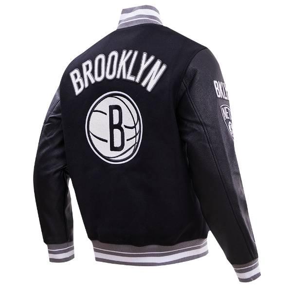 プロスタンダード NBA メンズ アウター ジャケット バーシティジャケット スタジャン ブルックリン・ネッツ BROOKLYN NETS RETRO CLASSIC VARSITY JACKETの画像
