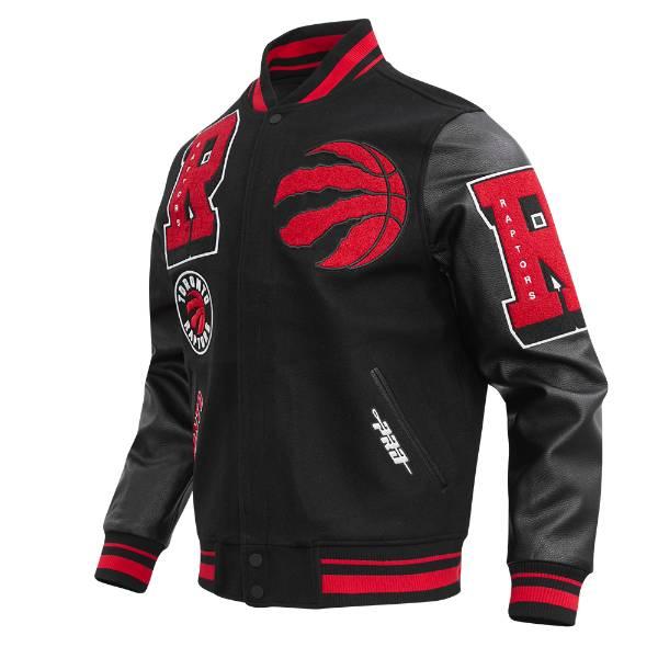 プロスタンダード NBAオフィシャル メンズ アウター ジャケット バーシティジャケット スタジャン トロント・ラプターズ TORONTO RAPTORS MASHUP VARSITY JACKETの画像