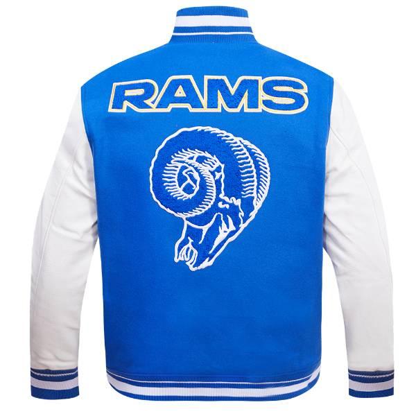 プロスタンダード NFL メンズ アウター バーシティジャケット スタジャン アメフト ロサンゼルス・ラムズ LOS ANGELES RAMS RETRO CLASSIC VARSITY JACKETの画像