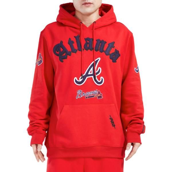 Pro Standard プロスタンダード MLB公式 メンズ パーカー フーディー 長袖トップス アトランタ・ブレーブス ATLANTA BRAVES OLD ENGLISH HOODIEの画像