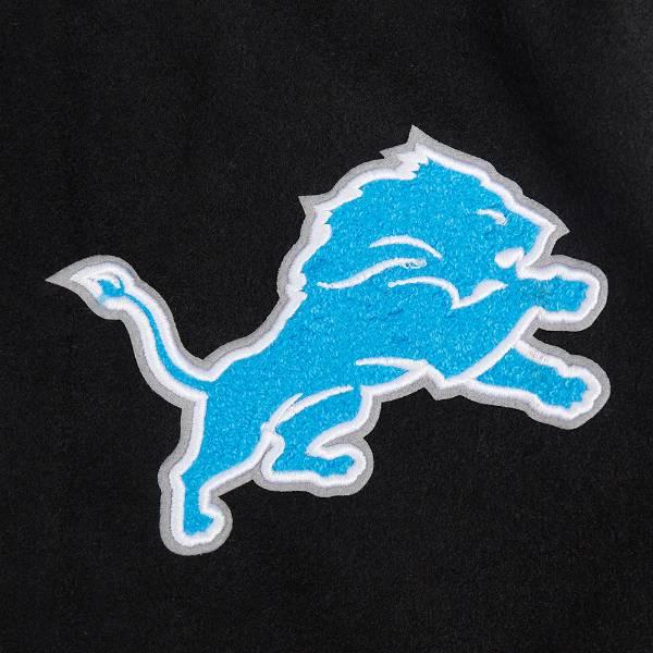 プロスタンダード NFL公式 アメフト メンズ アウター バーシティジャケット スタジャン デトロイト・ライオンズ DETROIT LIONS SCRIPT TAIL RIB WOOL VARSITYの画像