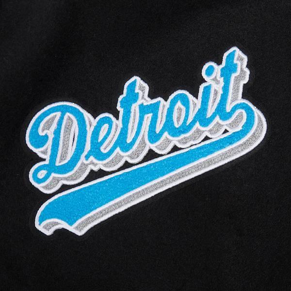 プロスタンダード NFL公式 アメフト メンズ アウター バーシティジャケット スタジャン デトロイト・ライオンズ DETROIT LIONS SCRIPT TAIL RIB WOOL VARSITYの画像