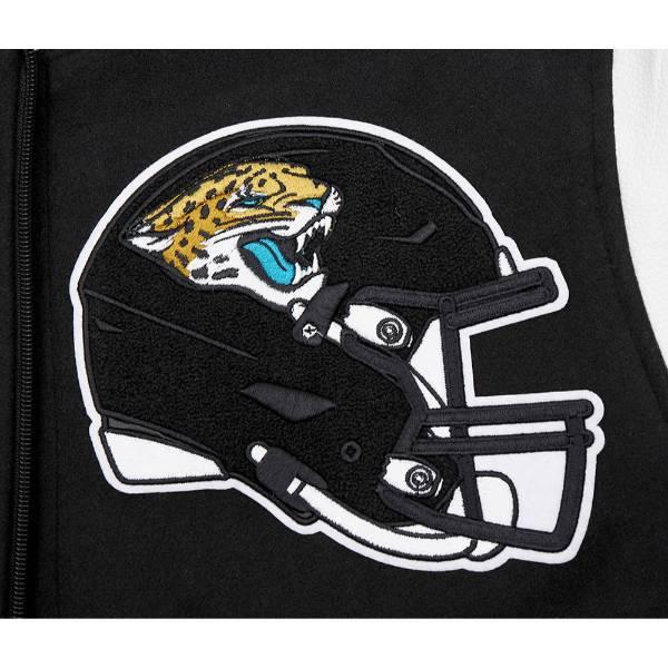 プロスタンダード NFL公式 アメフト メンズ アウター ジャケット スタジャン ジャクソンビル・ジャガーズ JACKSONVILLE JAGUARS MASHUP RIB WOOL VARSITY JACKETの画像