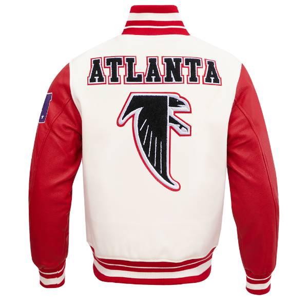 プロスタンダード NFL公式 アメフト メンズ アウター ジャケット スタジャン アトランタ・ファルコンズ ATLANTA FALCONS RETRO CLASSIC RIB WOOL VARSITY JACKETの画像