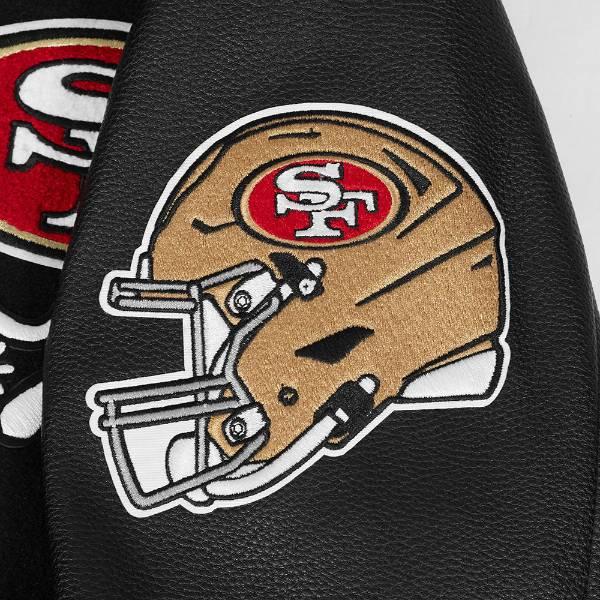 プロスタンダード NFL公式 メンズ アウター ジャケット スタジャン サンフランシスコ・49ERS SAN FRANCISCO 49ERS SUGAR SKULL RIB WOOL VARSITY JACKETの画像