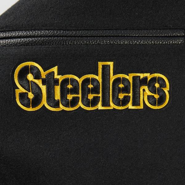 プロスタンダード NFL公式 メンズ アウター ジャケット スタジャン ピッツバーグ・スティーラーズ PITTSBURGH STEELERS TEAM PENNANTS RIB WOOL VARSITY JACKETの画像