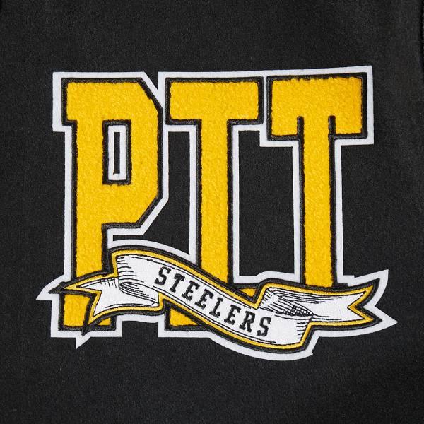 プロスタンダード NFL公式 メンズ アウター ジャケット スタジャン ピッツバーグ・スティーラーズ PITTSBURGH STEELERS TEAM PENNANTS RIB WOOL VARSITY JACKETの画像