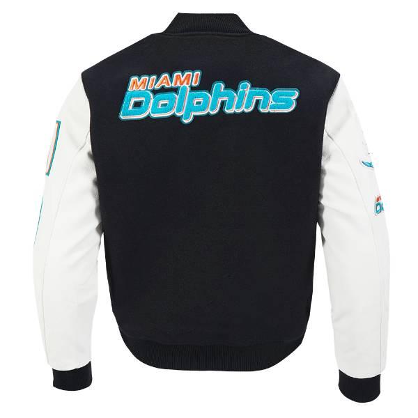 プロスタンダード NFL公式 メンズ アウター バーシティジャケット スタジャン アメフト マイアミ・ドルフィンズ MIAMI DOLPHINS CLASSIC WOOL VARSITY JACKETの画像