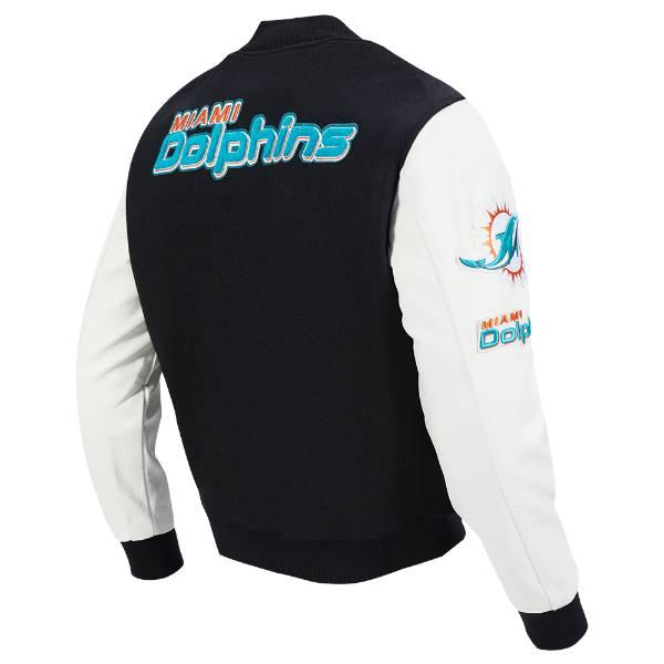 プロスタンダード NFL公式 メンズ アウター バーシティジャケット スタジャン アメフト マイアミ・ドルフィンズ MIAMI DOLPHINS CLASSIC WOOL VARSITY JACKETの画像