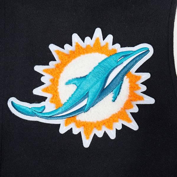プロスタンダード NFL公式 メンズ アウター バーシティジャケット スタジャン アメフト マイアミ・ドルフィンズ MIAMI DOLPHINS CLASSIC WOOL VARSITY JACKETの画像