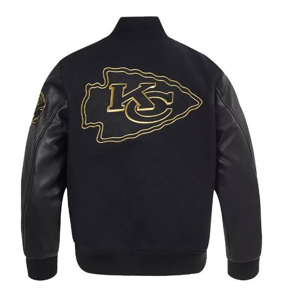 NFL公式 メンズ アウター ジャケット スタジャン アメフト カンザスシティ・チーフス KANSAS CITY CHIEFS WOOL VARSITY JACKET プロスタンダードの画像