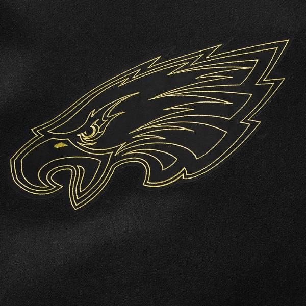 プロスタンダード NFL公式 メンズ アウター ジャケット スタジャン フィラデルフィア・イーグルス PHILADELPHIA EAGLES BLACK & GOLD WOOL VARSITY JACKETの画像