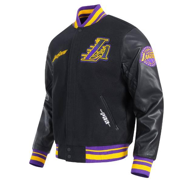 プロスタンダード NBA公式 メンズ アウター ジャケット スタジャン ロサンゼルス・レイカーズ レブロン 八村塁 LOS ANGELES LAKERSの画像