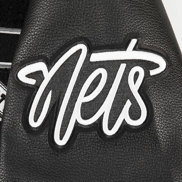 プロスタンダード NBA公式 メンズ アウター バーシティジャケット スタジャン ジャンパー ブルックリン・ネッツ BROOKLYN NETS TEAM PENNANTS VARSITY JACKETの画像