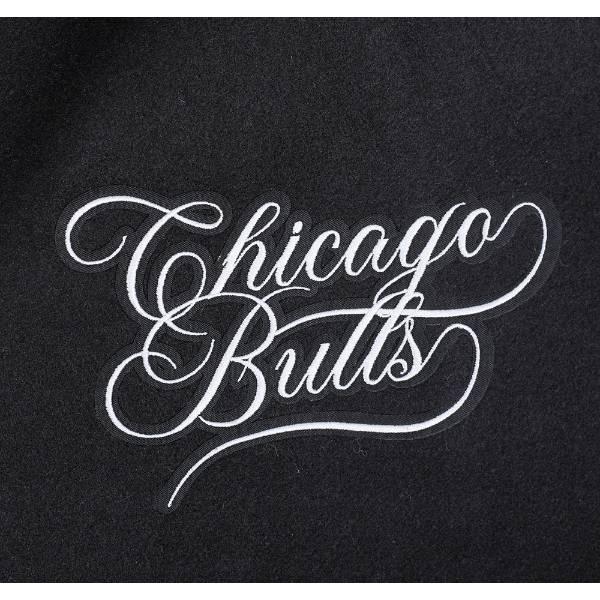 プロスタンダード NBA公式 メンズ アウター バーシティジャケット スタジャン ジャンパー シカゴ・ブルズ CHICAGO BULLS SUGAR SKULL VARSITY JACKETの画像