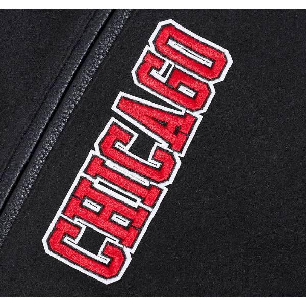 プロスタンダード NBA公式 メンズ アウター バーシティジャケット スタジャン ジャンパー シカゴ・ブルズ CHICAGO BULLS SUGAR SKULL VARSITY JACKETの画像