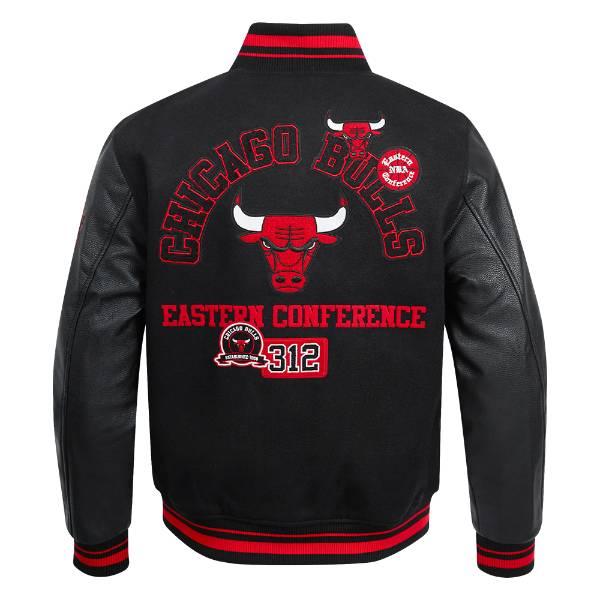 Pro Standard プロスタンダード NBA公式 メンズ アウター バーシティジャケット スタジャン ジャンパー シカゴ・ブルズ CHICAGO BULLS AREA CODE VARSITY JACKETの画像