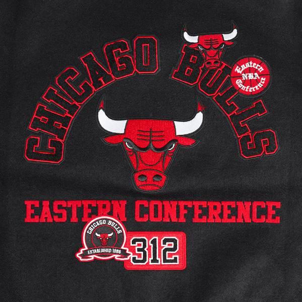 Pro Standard プロスタンダード NBA公式 メンズ アウター バーシティジャケット スタジャン ジャンパー シカゴ・ブルズ CHICAGO BULLS AREA CODE VARSITY JACKETの画像