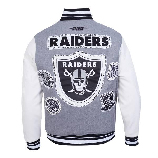 プロスタンダード NFL公式 メンズ アウター スタジャン ジャケット ラスベガス・レイダース LAS VEGAS RAIDERS DIY PICK STITCH RIB WOOL VARSITY JACKETの画像