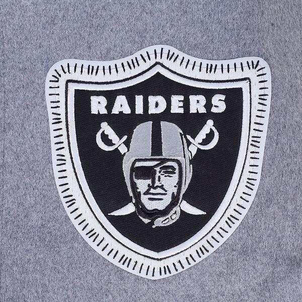 プロスタンダード NFL公式 メンズ アウター スタジャン ジャケット ラスベガス・レイダース LAS VEGAS RAIDERS DIY PICK STITCH RIB WOOL VARSITY JACKETの画像