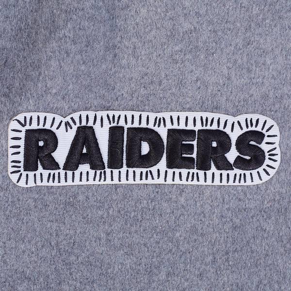 プロスタンダード NFL公式 メンズ アウター スタジャン ジャケット ラスベガス・レイダース LAS VEGAS RAIDERS DIY PICK STITCH RIB WOOL VARSITY JACKETの画像