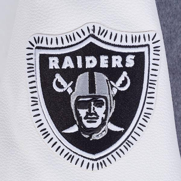 プロスタンダード NFL公式 メンズ アウター スタジャン ジャケット ラスベガス・レイダース LAS VEGAS RAIDERS DIY PICK STITCH RIB WOOL VARSITY JACKETの画像