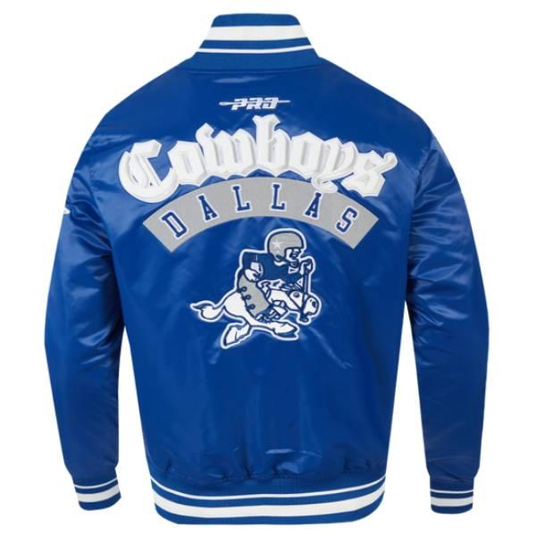 NFL公式 メンズ アウター スタジャン ナイロンジャケット プロスタンダード ダラス・カウボーイズ DALLAS COWBOYS BEST OF RIB SATIN JACKETの画像