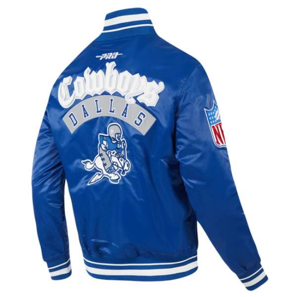 NFL公式 メンズ アウター スタジャン ナイロンジャケット プロスタンダード ダラス・カウボーイズ DALLAS COWBOYS BEST OF RIB SATIN JACKETの画像