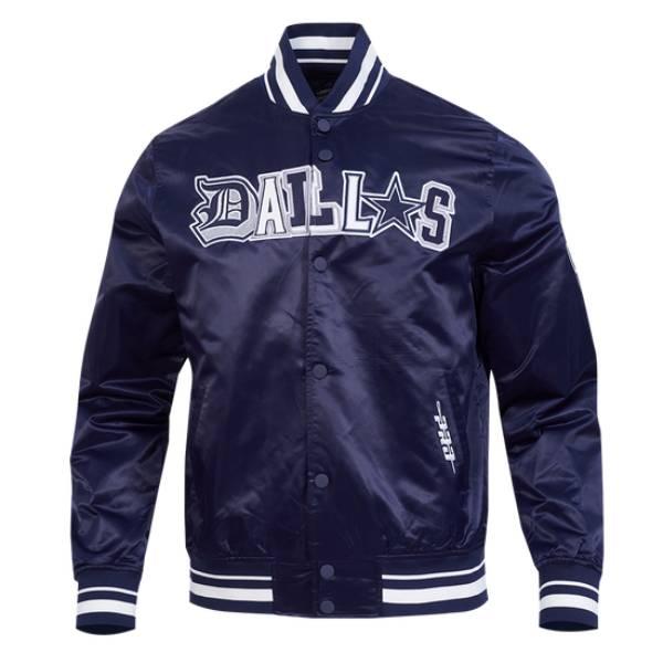 NFL公式 メンズ アウター スタジャン ナイロンジャケット プロスタンダード ダラス・カウボーイズ DALLAS COWBOYS CITY RANSOM RIB SATIN JACKETの画像