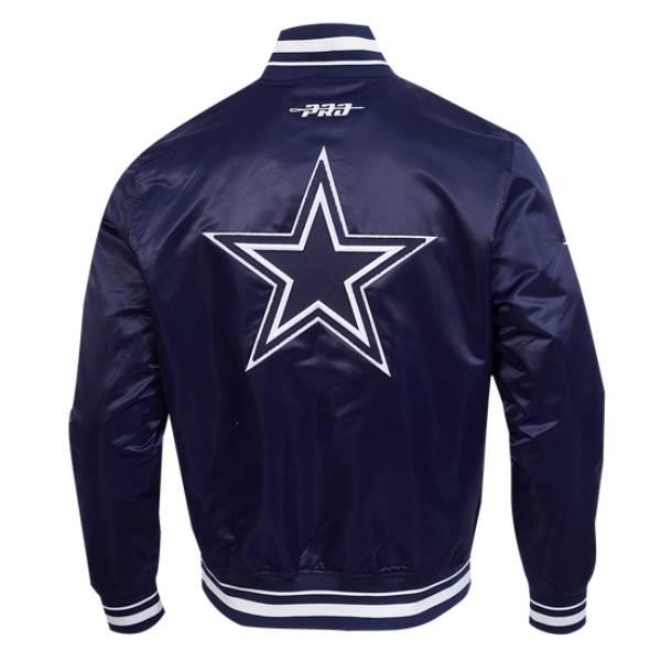 NFL公式 メンズ アウター スタジャン ナイロンジャケット プロスタンダード ダラス・カウボーイズ DALLAS COWBOYS CITY RANSOM RIB SATIN JACKETの画像