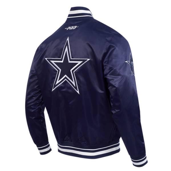 NFL公式 メンズ アウター スタジャン ナイロンジャケット プロスタンダード ダラス・カウボーイズ DALLAS COWBOYS CITY RANSOM RIB SATIN JACKETの画像