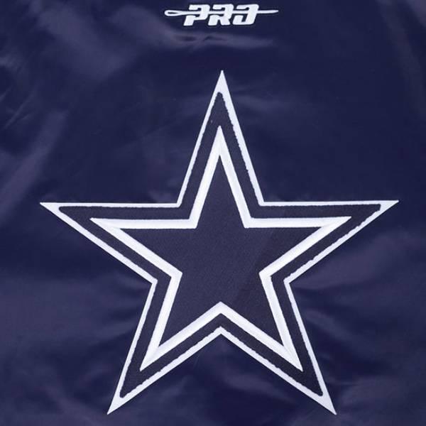 NFL公式 メンズ アウター スタジャン ナイロンジャケット プロスタンダード ダラス・カウボーイズ DALLAS COWBOYS CITY RANSOM RIB SATIN JACKETの画像