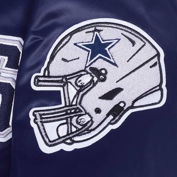 NFL公式 メンズ アウター スタジャン ナイロンジャケット プロスタンダード ダラス・カウボーイズ DALLAS COWBOYS CITY RANSOM RIB SATIN JACKETの画像
