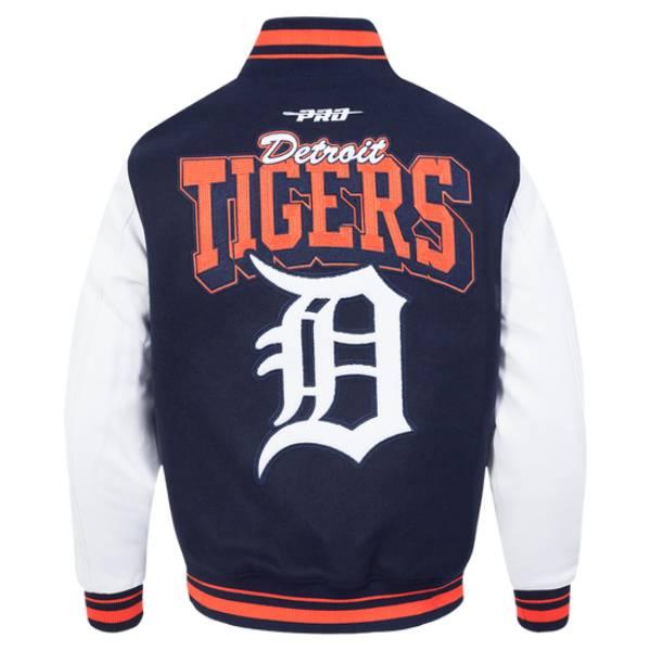 MLB公式 メンズ アウター スタジャン ジャケット プロスタンダード デトロイト・タイガース DETROIT TIGERS TEAM BADGE MEN'S RIB WOOL VARSITY JACKETの画像