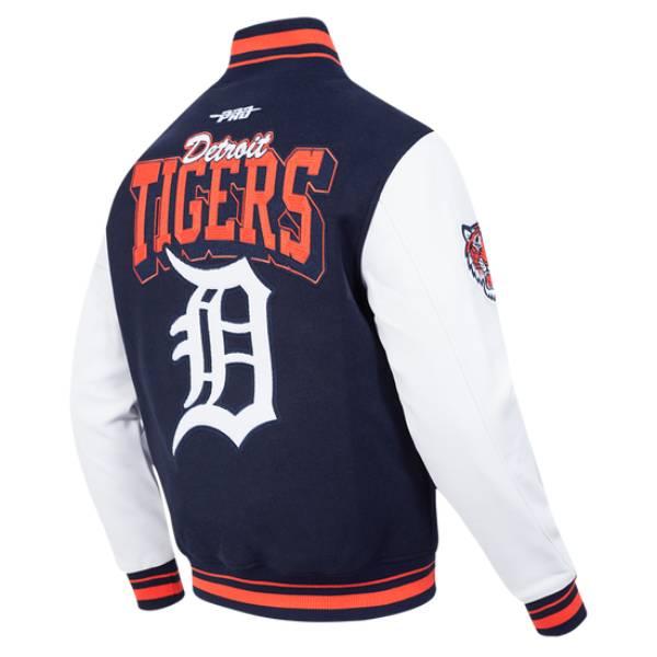 MLB公式 メンズ アウター スタジャン ジャケット プロスタンダード デトロイト・タイガース DETROIT TIGERS TEAM BADGE MEN'S RIB WOOL VARSITY JACKETの画像