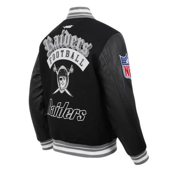 NFL公式 メンズ アウター スタジャン ジャケット ジャンパー プロスタンダード ラスベガス・レイダース LAS VEGAS RAIDERSの画像