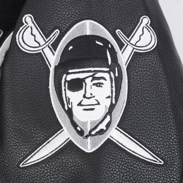 NFL公式 メンズ アウター スタジャン ジャケット ジャンパー プロスタンダード ラスベガス・レイダース LAS VEGAS RAIDERSの画像