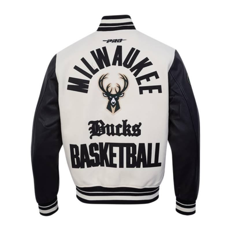 NBA公式 正規品 メンズ アウター スタジャン ジャケット ミルウォーキー・バックス MILWAUKEE BUCKSの画像
