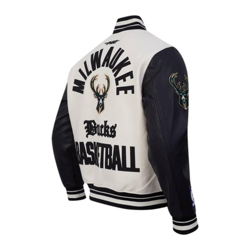 NBA公式 正規品 メンズ アウター スタジャン ジャケット ミルウォーキー・バックス MILWAUKEE BUCKSの画像
