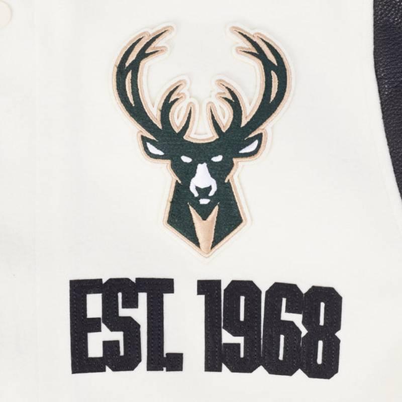 NBA公式 正規品 メンズ アウター スタジャン ジャケット ミルウォーキー・バックス MILWAUKEE BUCKSの画像
