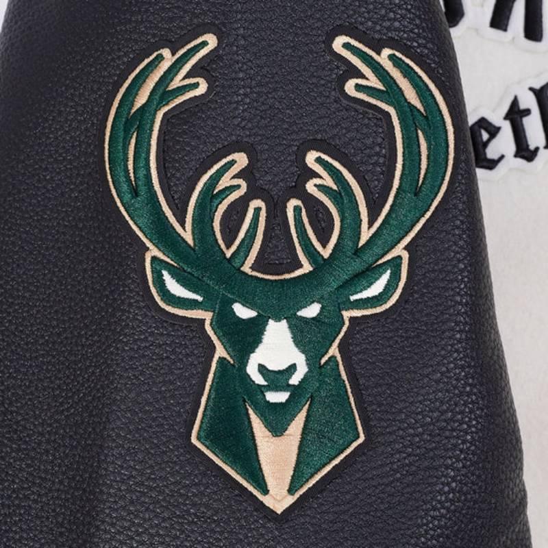 NBA公式 正規品 メンズ アウター スタジャン ジャケット ミルウォーキー・バックス MILWAUKEE BUCKSの画像