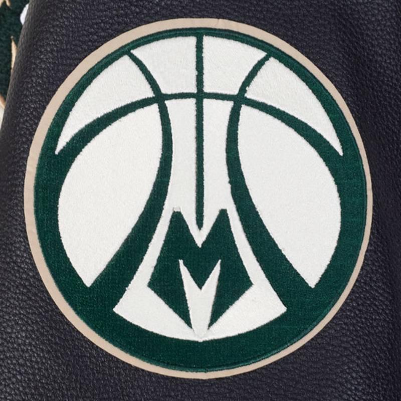 NBA公式 正規品 メンズ アウター スタジャン ジャケット ミルウォーキー・バックス MILWAUKEE BUCKSの画像