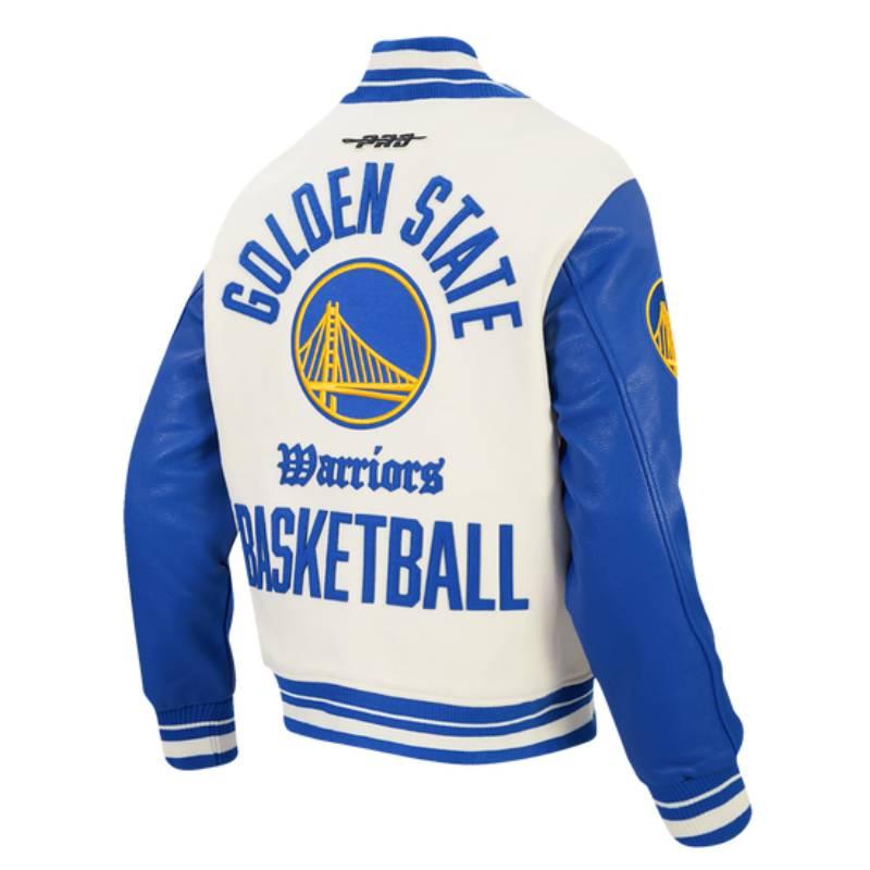 NBA公式 正規品 メンズ アウター スタジャン ジャケット ゴールデンステイト・ウォリアーズ ステフィン・カリー GOLDEN STATE WARRIORSの画像