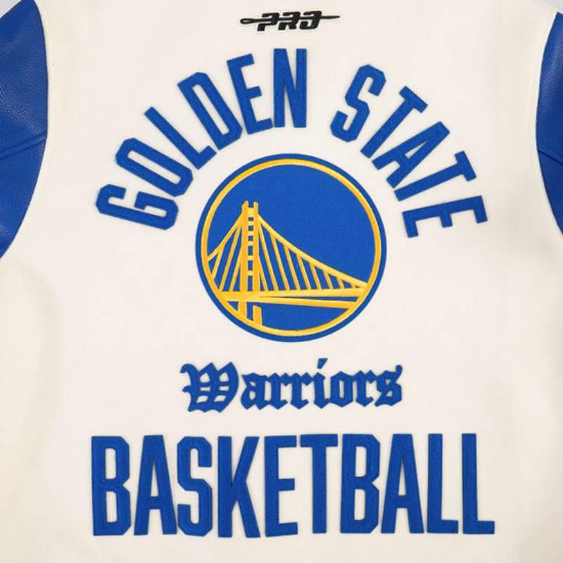 NBA公式 正規品 メンズ アウター スタジャン ジャケット ゴールデンステイト・ウォリアーズ ステフィン・カリー GOLDEN STATE WARRIORSの画像