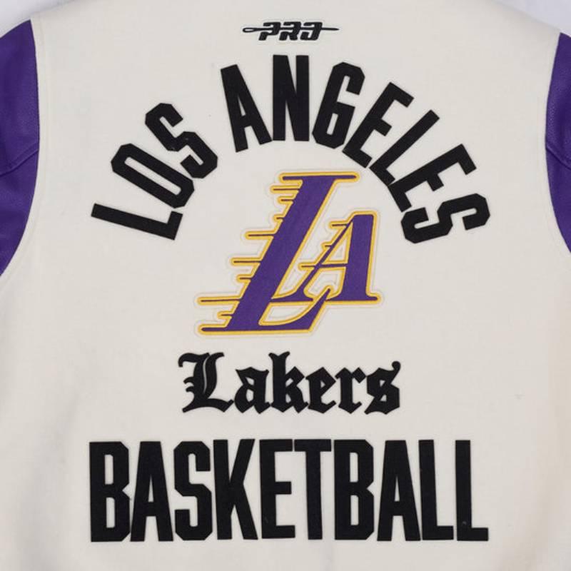 NBA公式 正規品 メンズ アウター スタジャン ジャケット ロサンゼルス・レイカーズ レブロン・ジェームズ 八村塁 ルカ・ドンチッチ LOS ANGELES LAKERSの画像